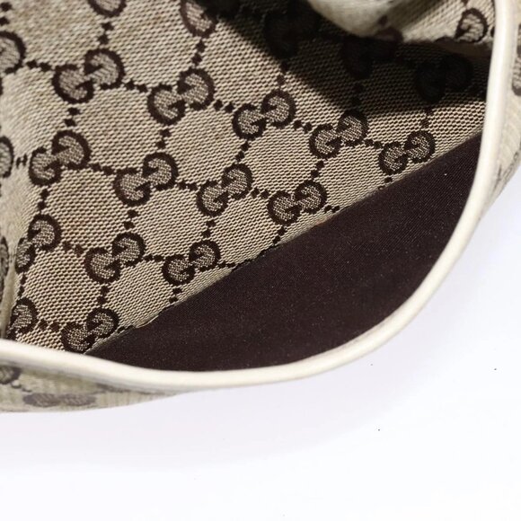 GUCCI GG Canvas Shoulder Bag Beige Silver 147671 Auth ki5693 - Picture 11 of 16